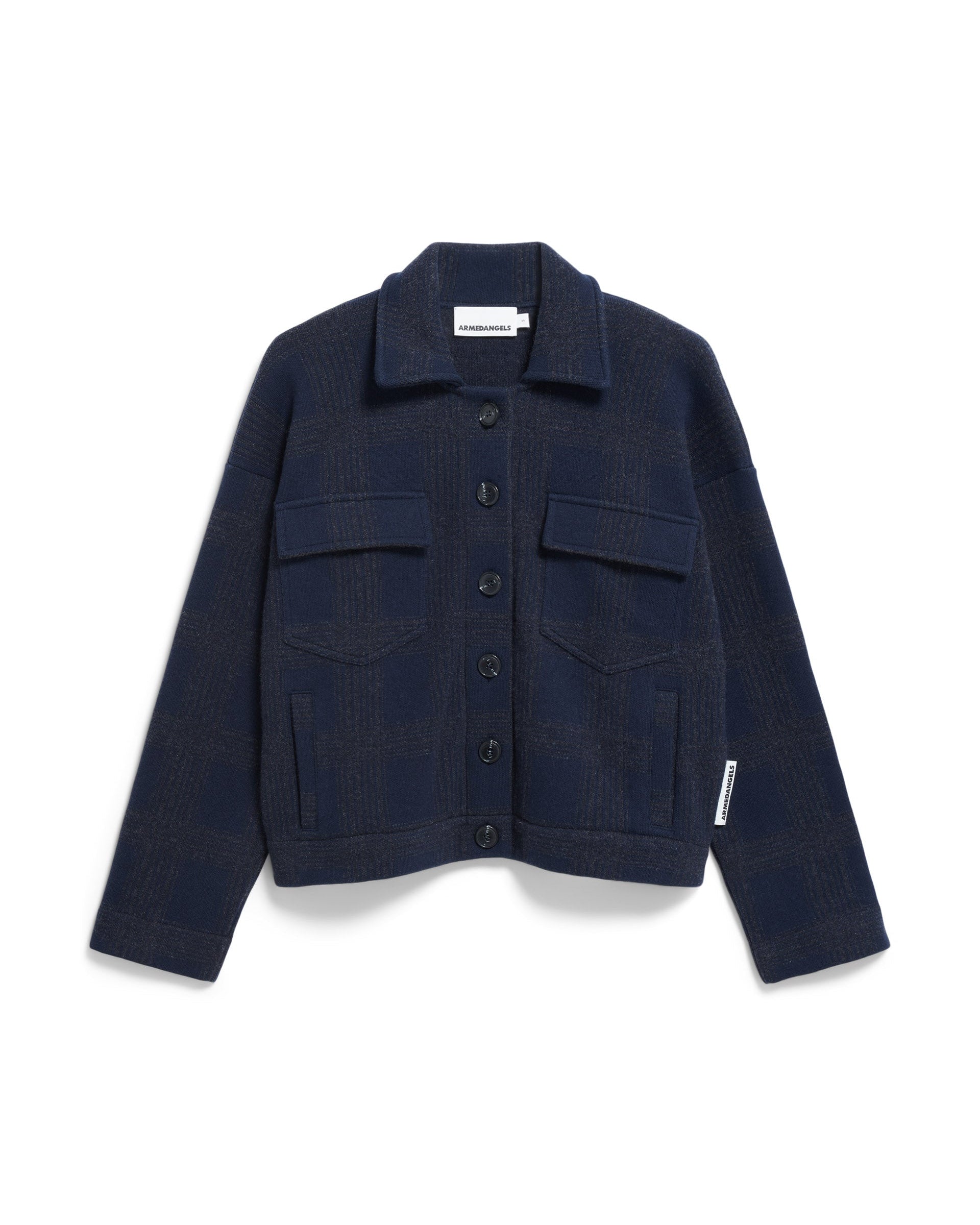 ARMEDANGELS JOAALISON CHECK Strickjacke im Karo-Design aus Bio-Wolle – nachhaltige Knitwear für den Herbst