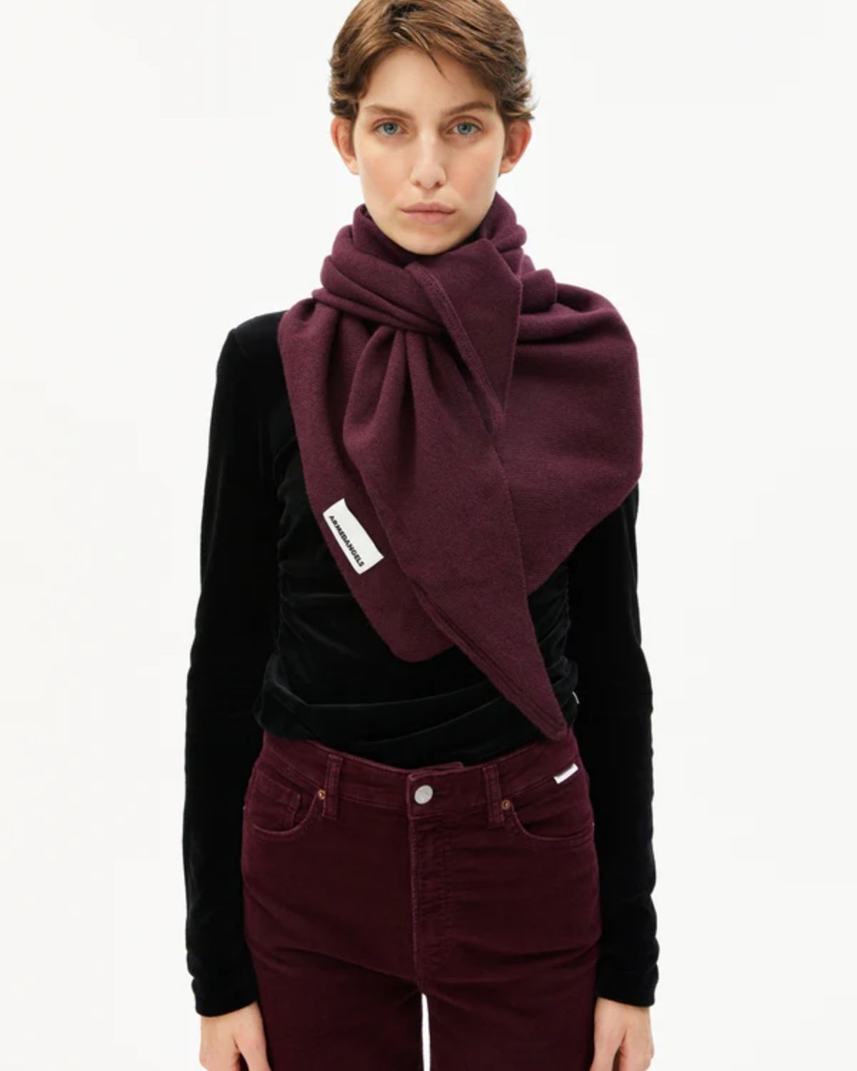 Bryanaa Triangle Scarf Wolle | Burgundy