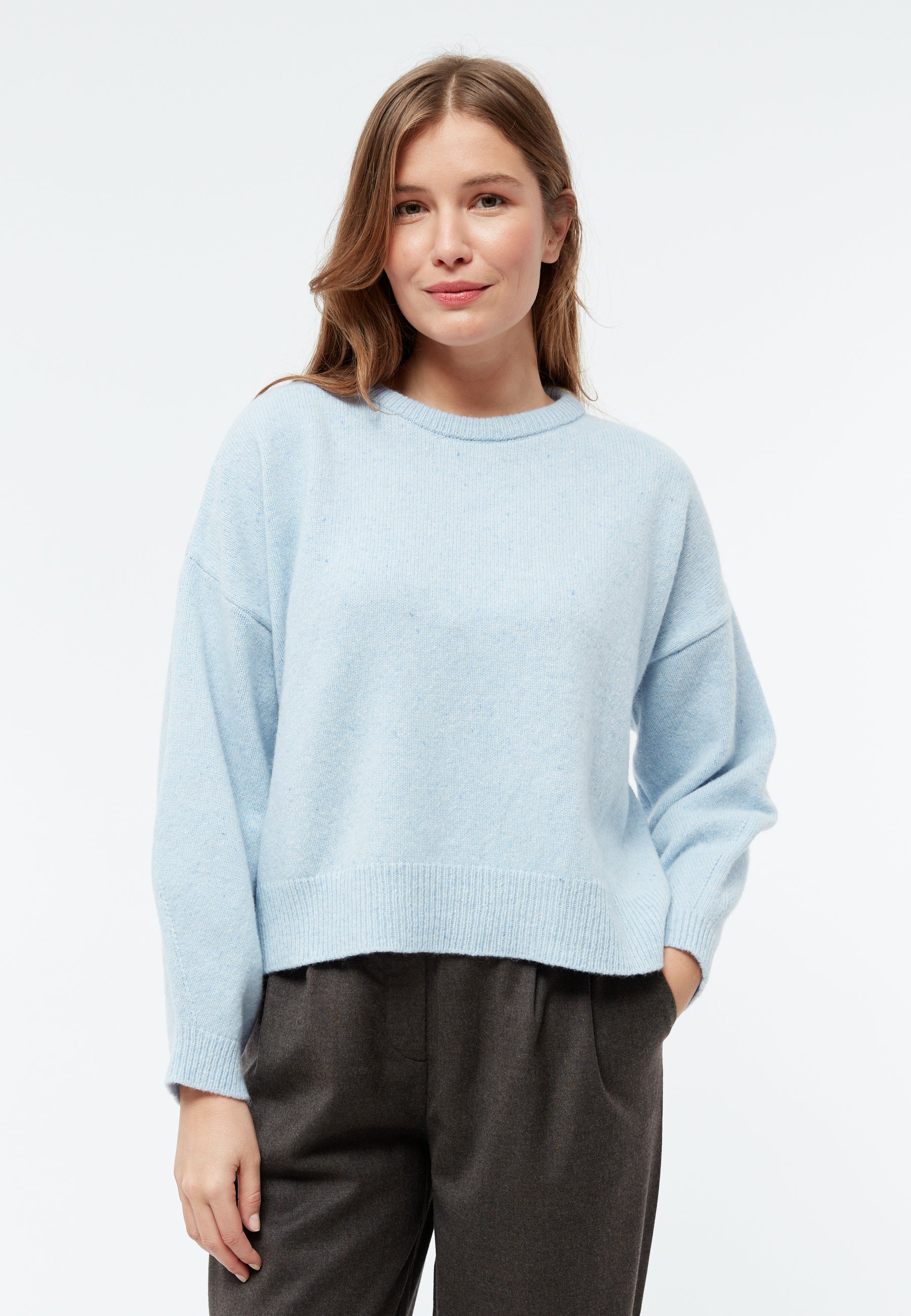 Cropped Strickpullover GBJELLA aus Wolle | Dark Blue