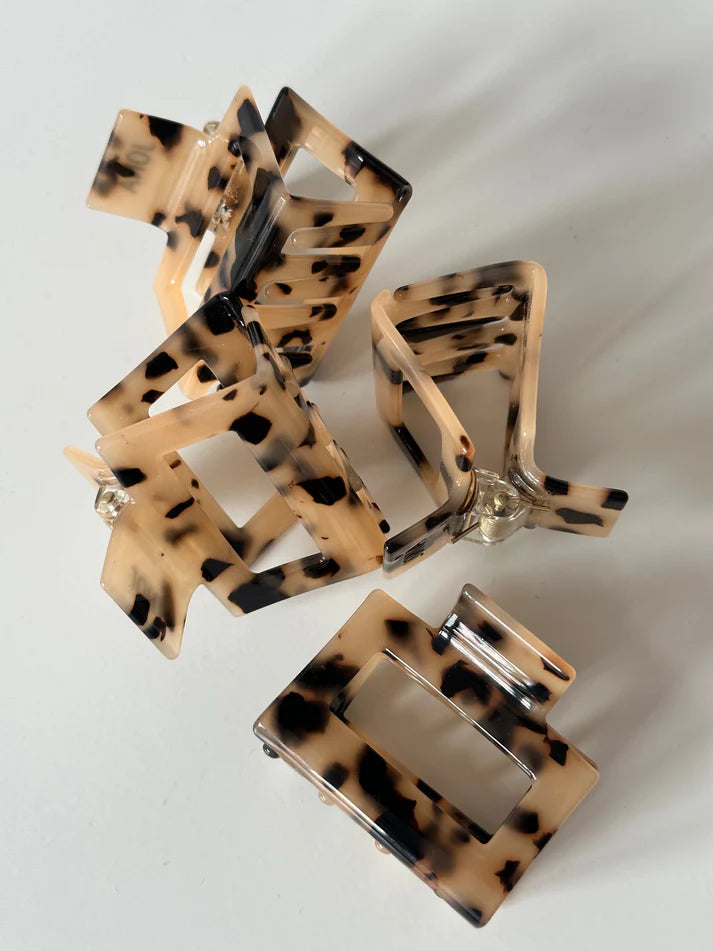 Josefin Hair Clip aus Cellulose Acetat | Chocolate