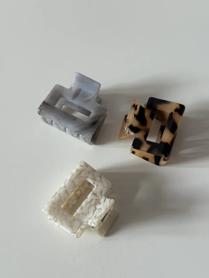 Ava Hair Clip aus Cellulose Acetat | Foggy Grey