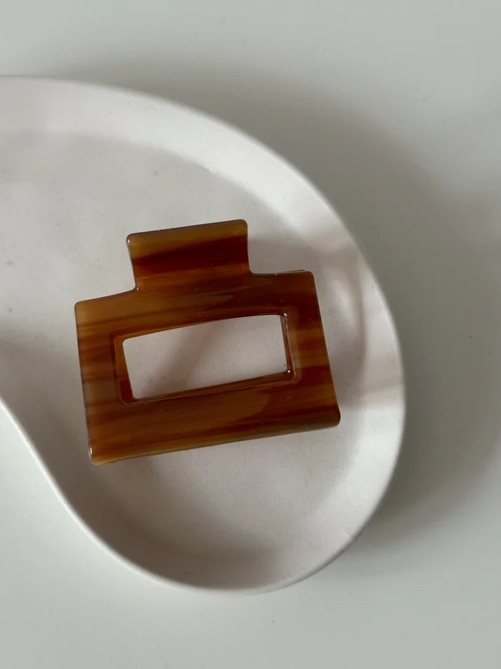 Josefin Hair Clip aus Cellulose Acetat | Chocolate