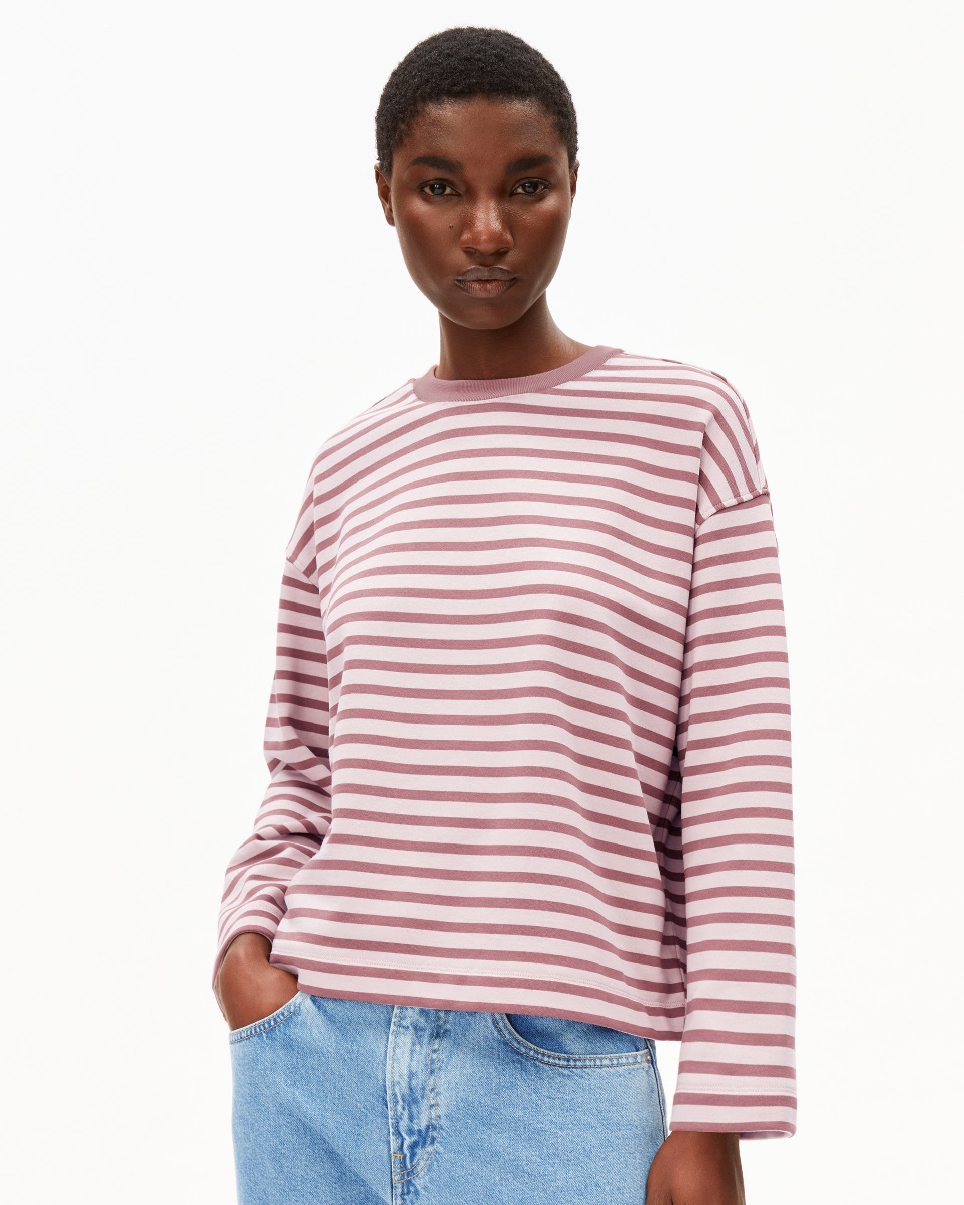 ARMEDANGELS Frankaa – Sweatshirt mit Streifenmuster, fair produziert