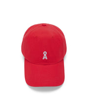 Yenaas Bold Cap in scarlet red von ARMEDANGELS, einfarbig mit Logo-Stickerei, fair & vegan