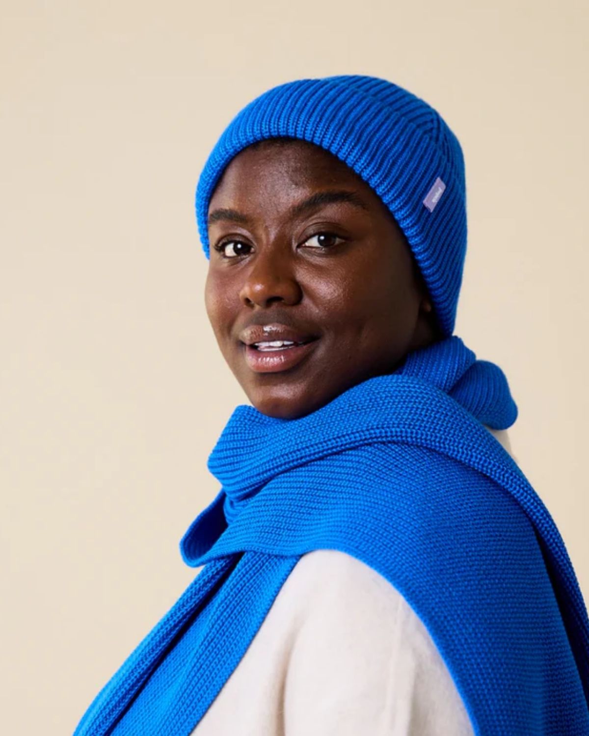 Mütze aus Merinowolle | Blau