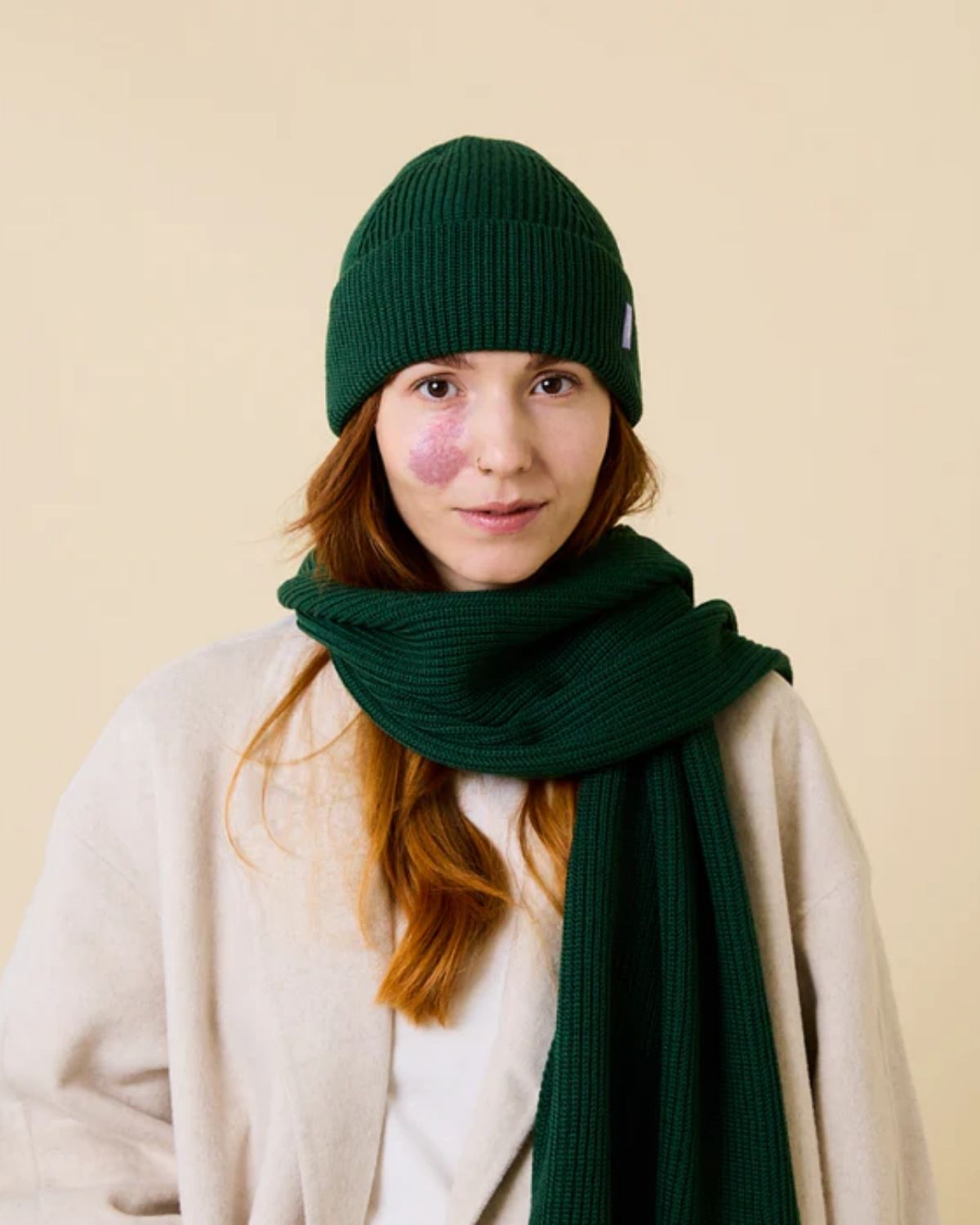 Schal aus Merinowolle | Dunkelgrün