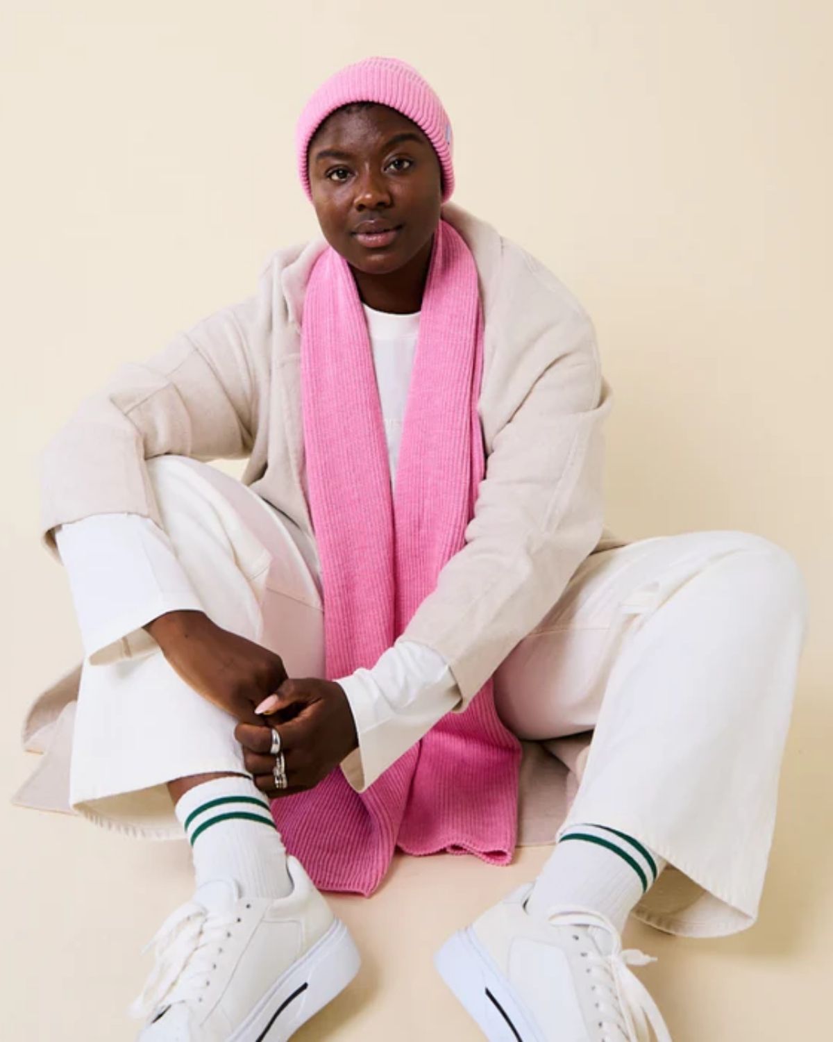 Schal aus Merinowolle | Rosa