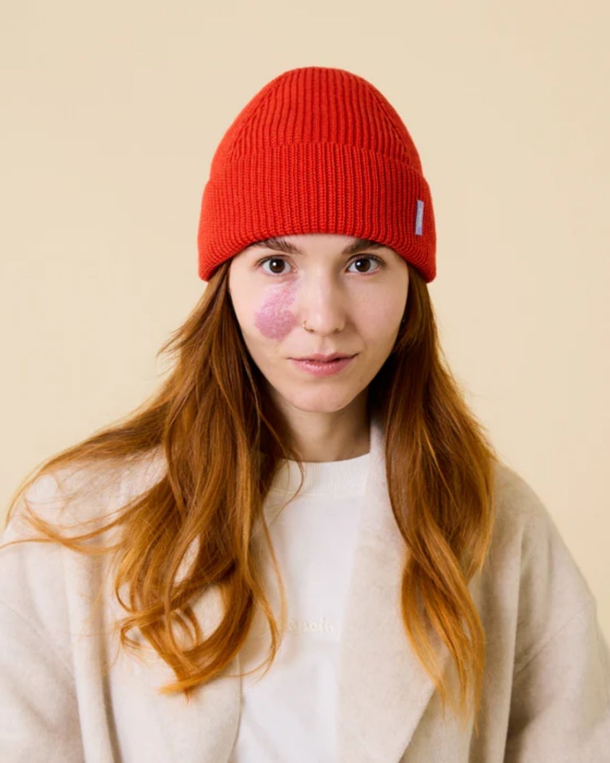 Mütze aus Merinowolle | Rot