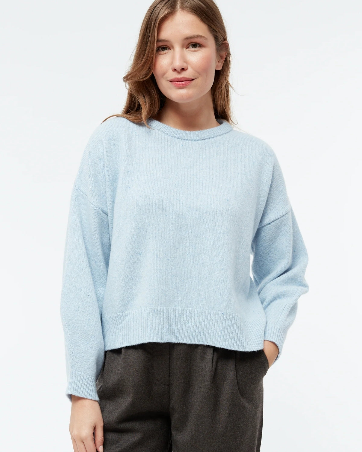 GIVN Berlin Strickpullover GBJella Light Blue aus recycelter Wolle