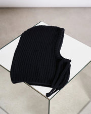 Balaclava Wooly Pioggia aus Bio-Wolle | Schwarz