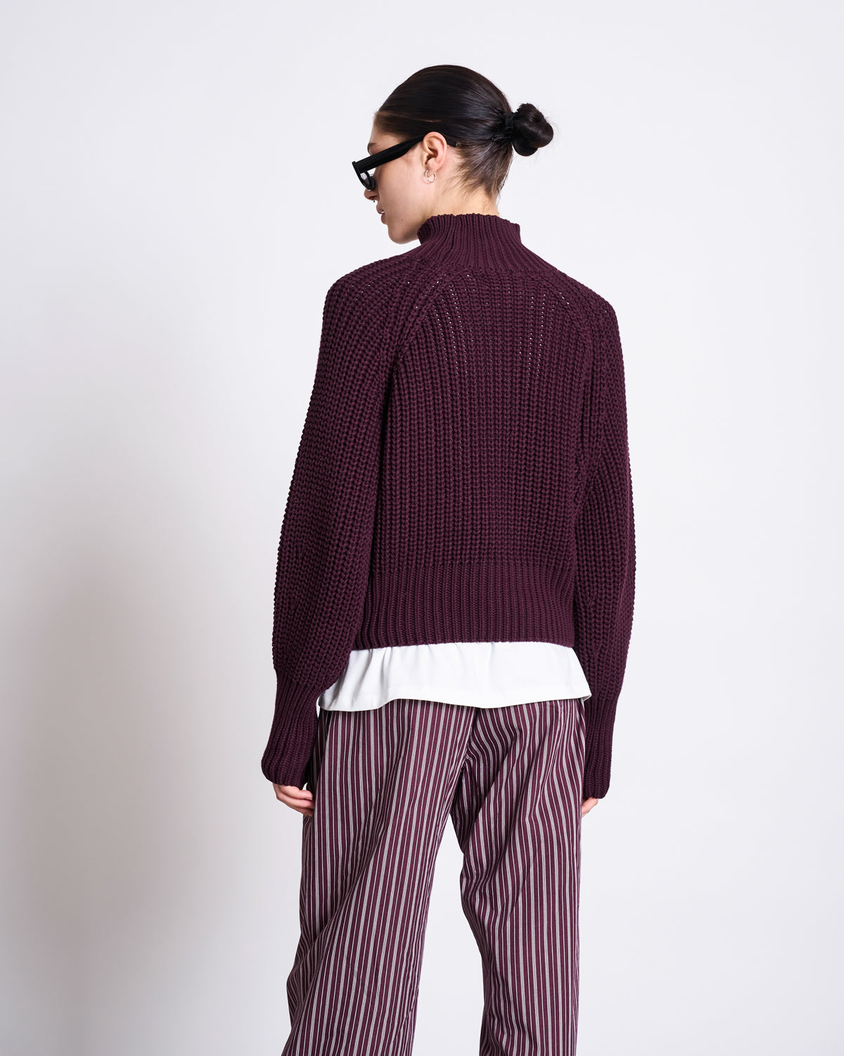 Nachhaltiger Rollkragenpullover rot fair produziert