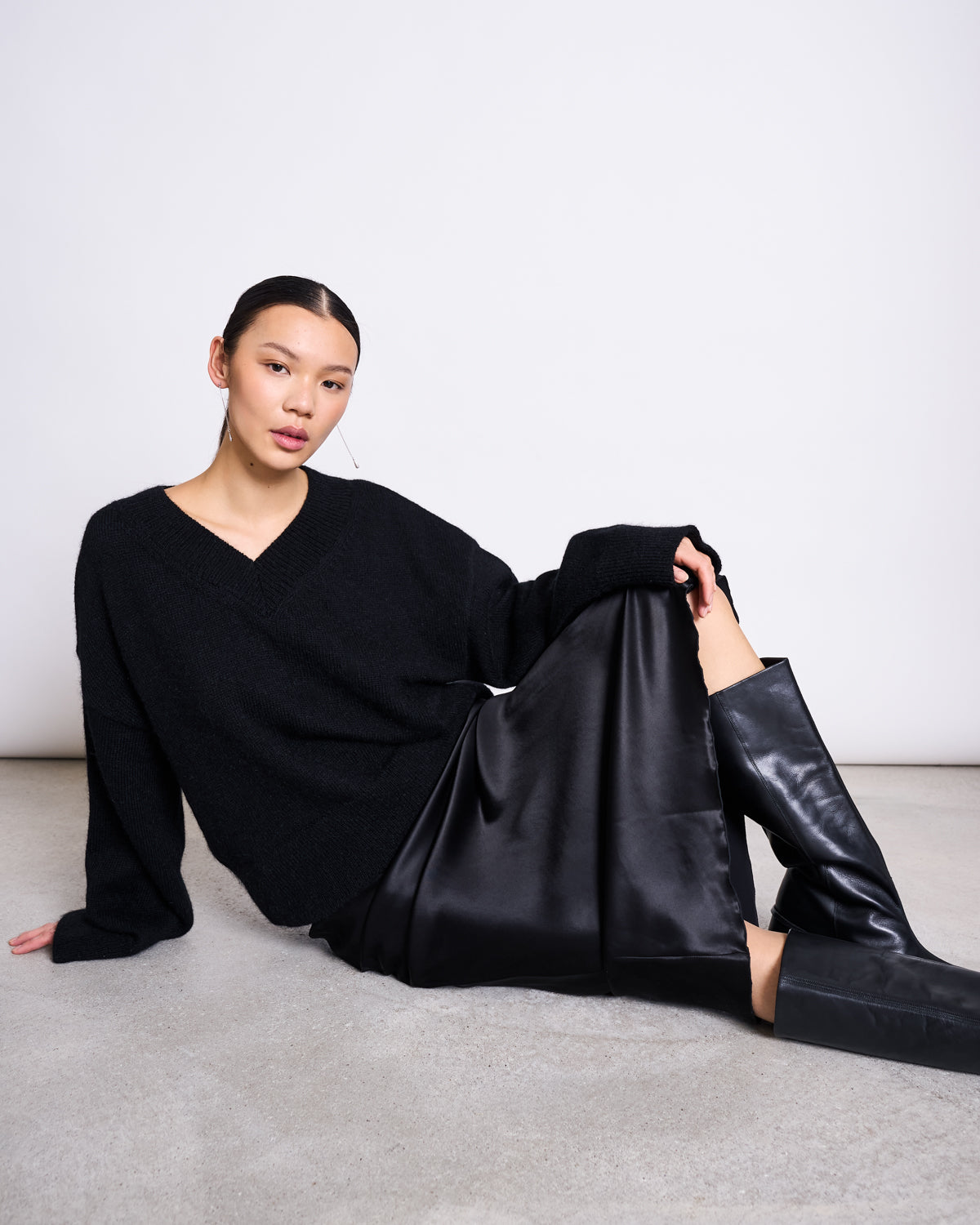 Eleganter Maxi Rock von Jan ’N June – vegan, fair produziert, seidig schimmernd