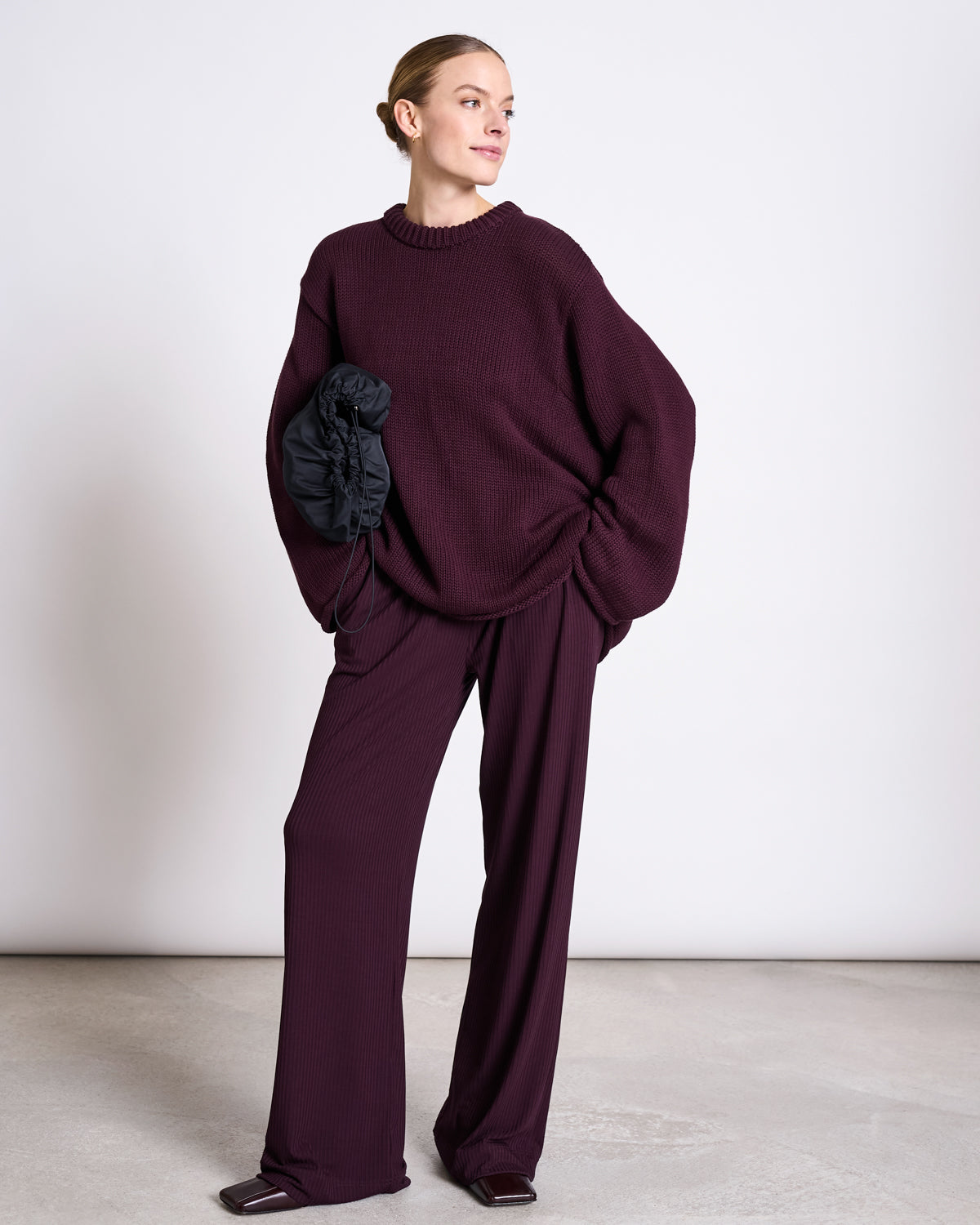 Jan ’N June SMILLA Hose – Wide Leg, High Waist aus TENCEL™ in Burgund