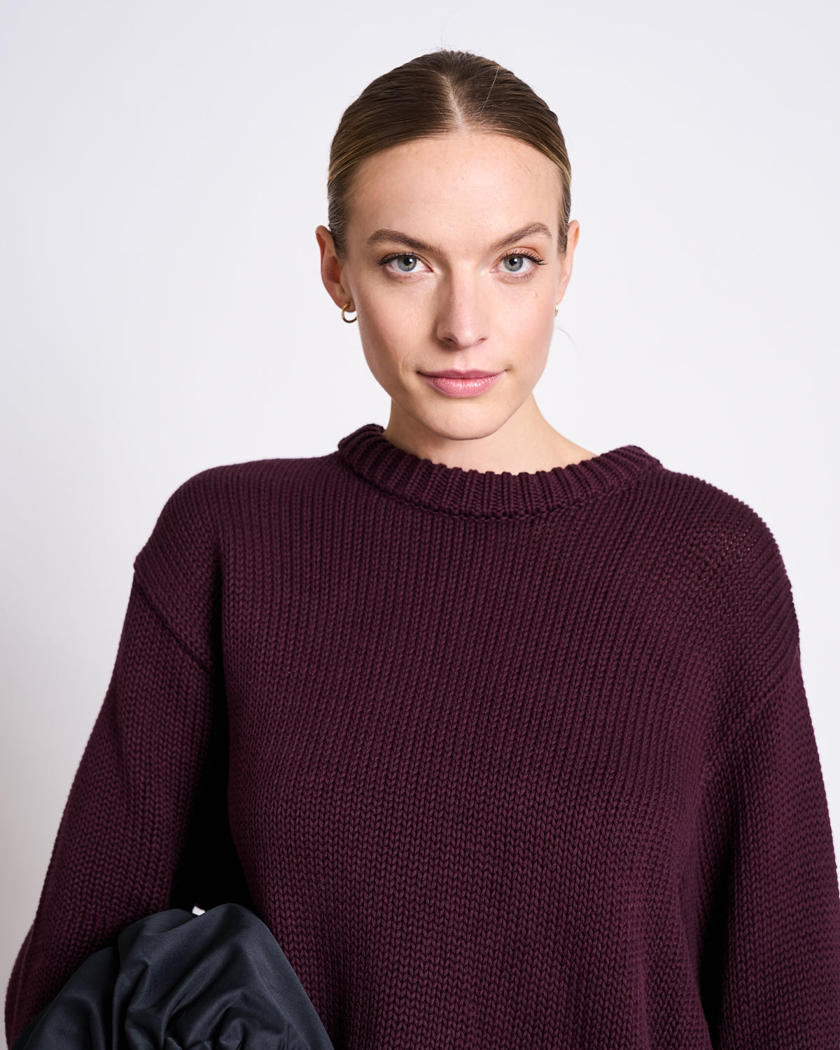 Jan ’N June SONA Jumper Oversized in Cherry Lacquer aus Bio-Baumwolle
