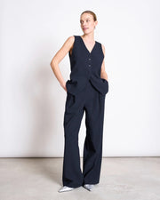 JAN N JUNE Suit Vest Imata aus EcoVero™ in Nightfall