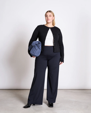 JAN N JUNE Wide Pants Marlene Black aus ECONYL