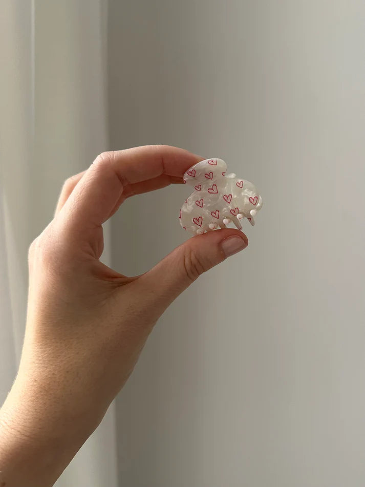 Everyday Hair Clip Emi – Mit süßen Baby Hearts, handgegossen & individuell