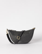 O My Bag Leo Crossbody Bag aus Soft Grain Leder in Black