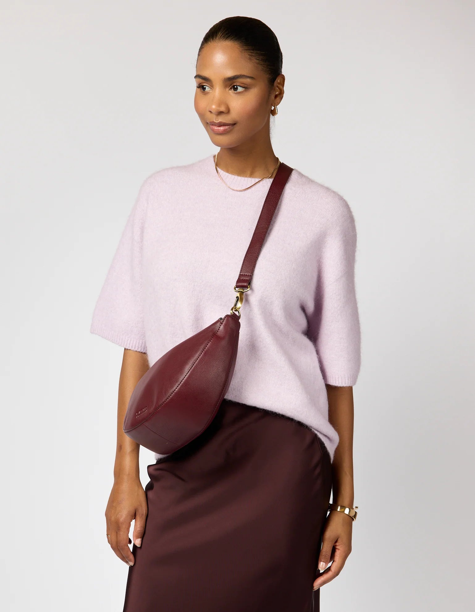 Leo Bum Bag Style – O My Bag Unisex Tasche aus Soft Grain Leder in Burgundy