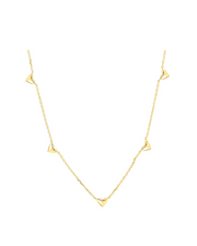 Zarte Halskette mit Herzen – Atelier Brandlinger Lima Necklace vergoldet