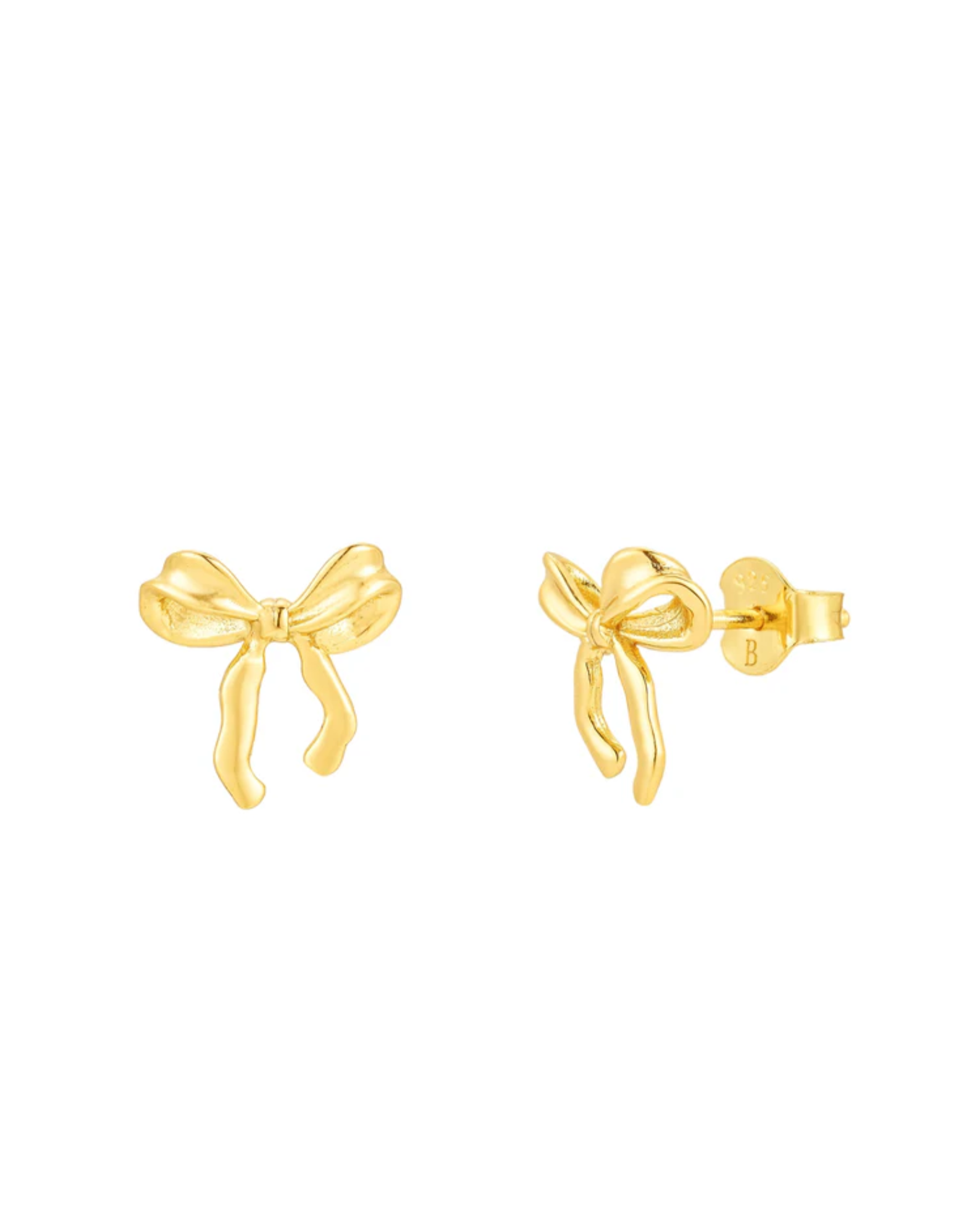 Atelier Brandlinger Ohrstecker Bow – nachhaltiger Echtschmuck aus 925 Silber und 18K Gold