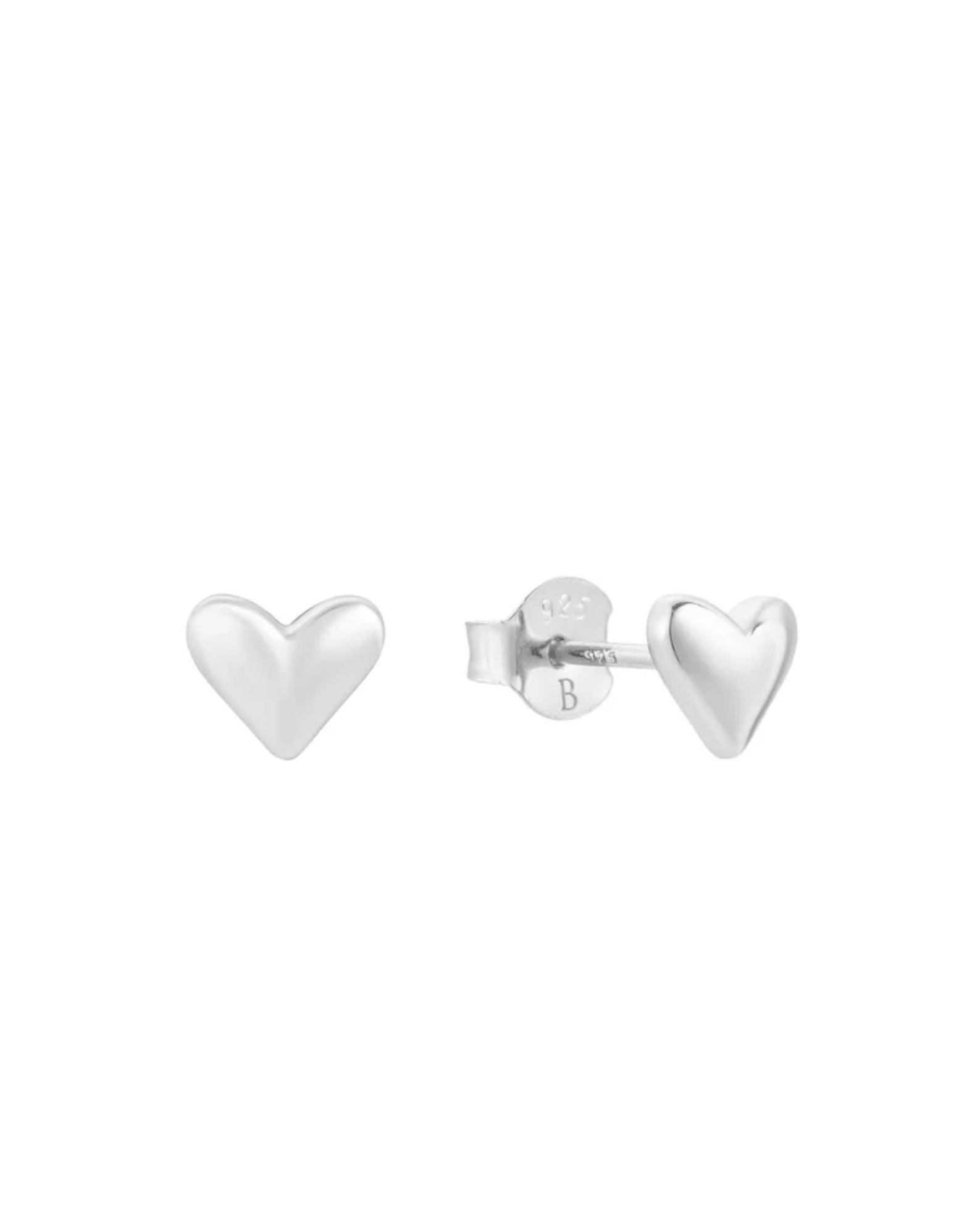 Ohrstecker Lima 925 Sterling Silber – Herzform, unperfekt geformt für modernen Look