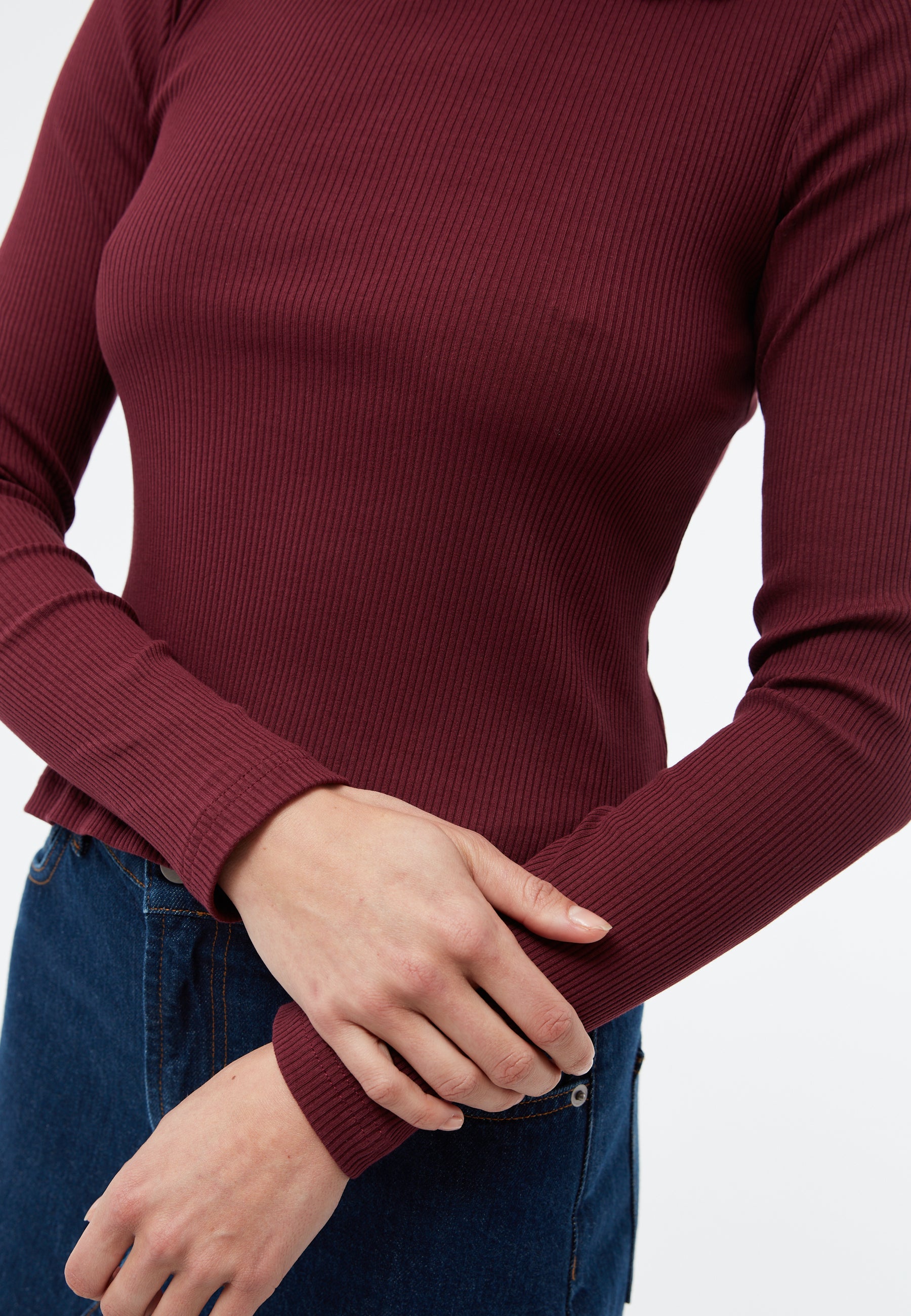 Fair Fashion Longsleeve GBRosa von GIVN Berlin in Rippjersey