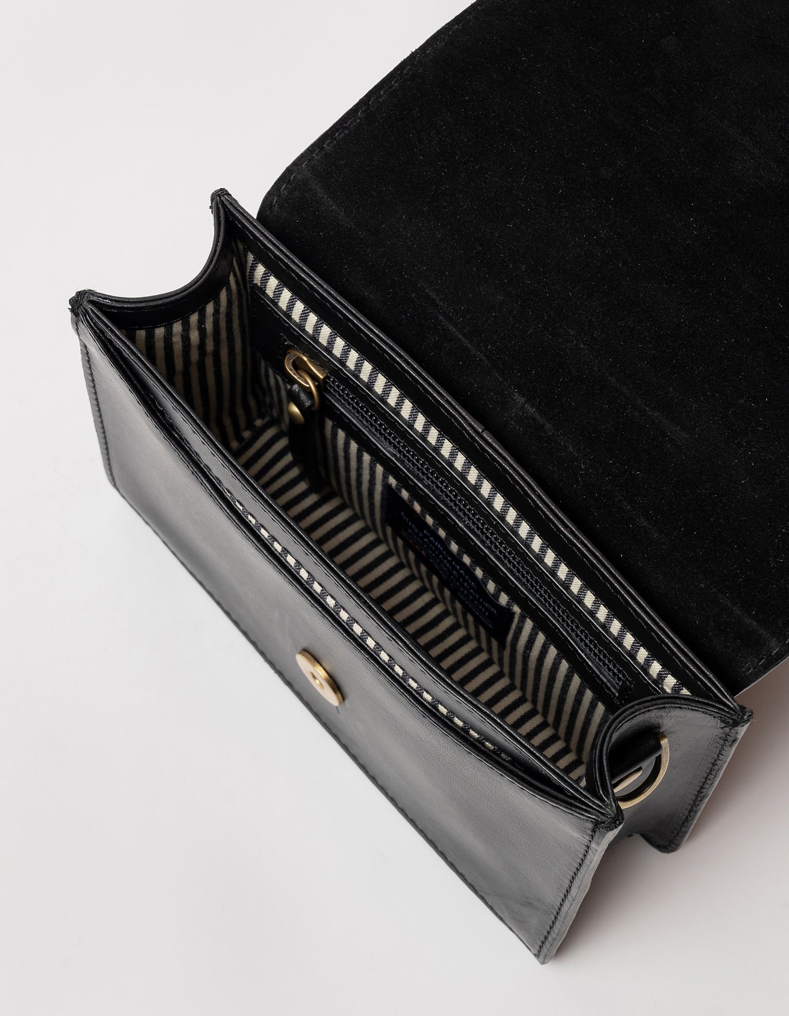 O My Bag Audrey Mini Bag aus Classic Leather in Black mit Checkered Strap