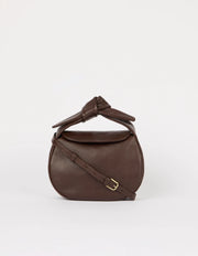 O My Bag Coco Croissant Bag aus Soft Grain Leder in Chocolate