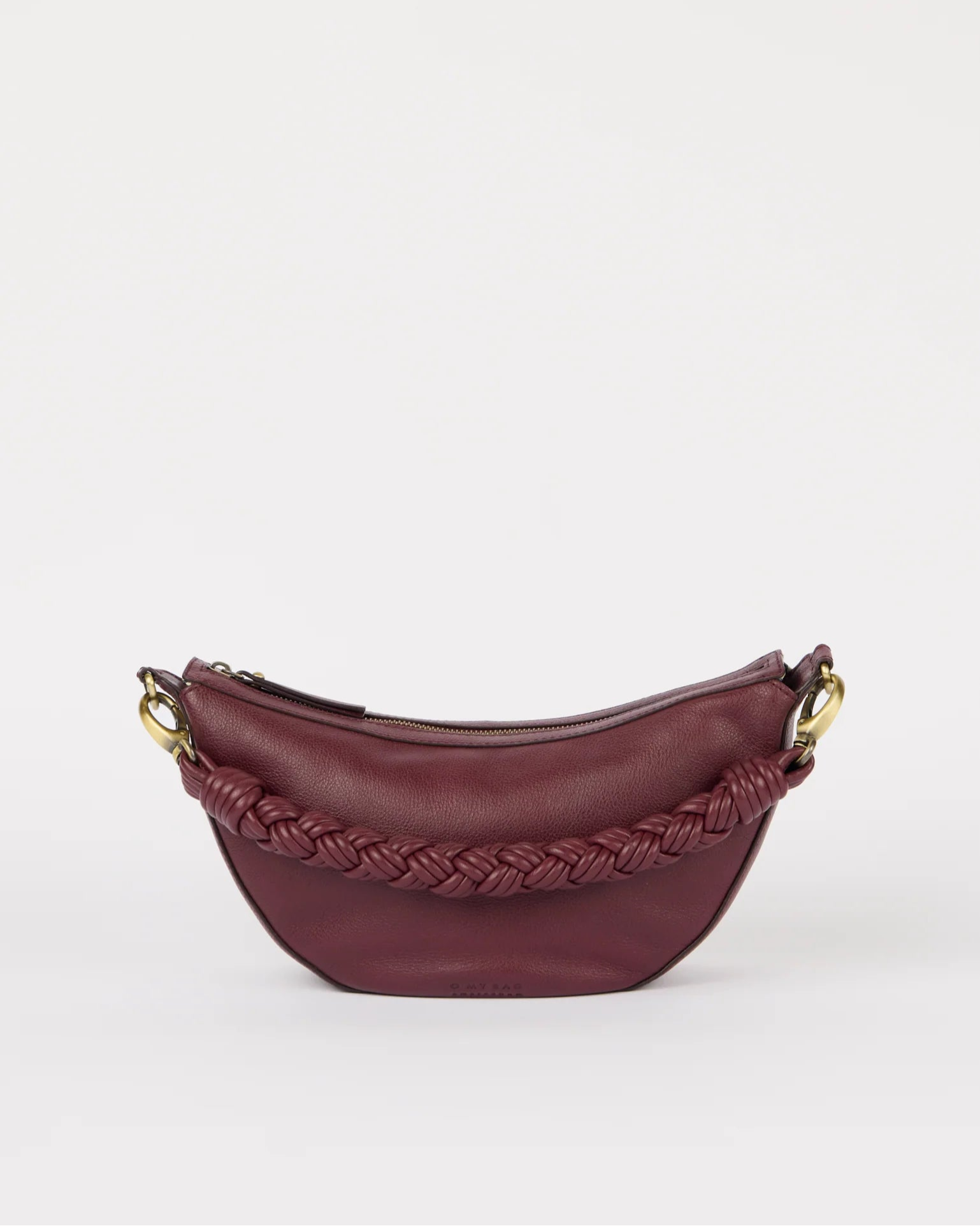 O My Bag Leo Crossbody Bag aus Soft Grain Leder in Burgundy/ Dark Cherry