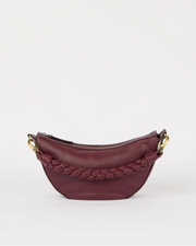 O My Bag Leo Crossbody Bag aus Soft Grain Leder in Burgundy/ Dark Cherry